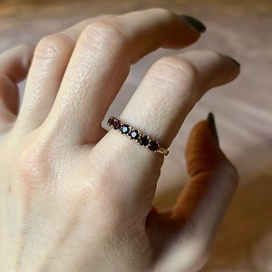 Garnet and gold ring